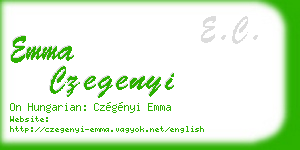 emma czegenyi business card