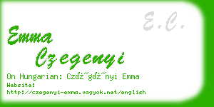 emma czegenyi business card